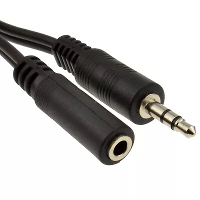 Buy 5m 3.5mm Stereo Jack Headphone Extension Cable Male To Female Audio Lead 3.5 HQ • 3.50£