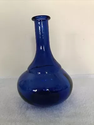 Buy Cobalt Blue Glass Decanter Vase  • 14.99£