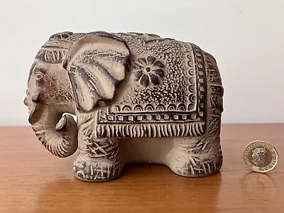 Buy Vintage Lucky Ornate Ceramic Pottery Elephant • 14.99£