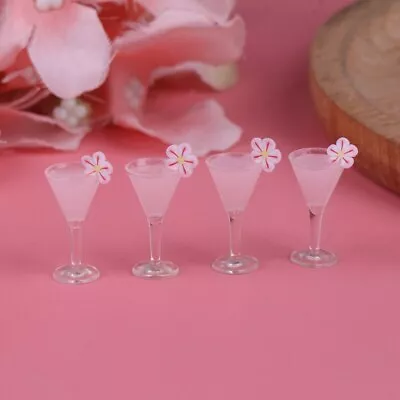 Buy 4x Dolls House Miniature Scale Cherry Blossoms Cocktail Drink Accessories 1:12th • 4.95£