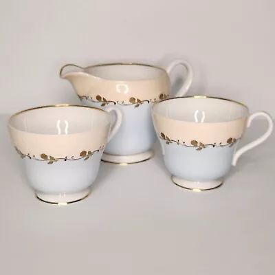 Buy Shelley Fine Bone China Golden Rose Coffee Tea Mug Creamer Set Made In England • 24.26£