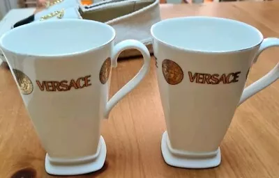 Buy A Rare Pair Of Versace Medusa Bone China Mugs In Very Good Condition  • 39.99£