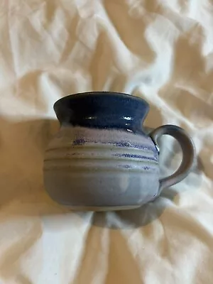 Buy Gerald & Lyn Grant Fangfoss Pottery Yorkshire Cup With Handle In Purple & Blue • 13.99£