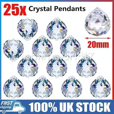 Buy 25PCS 20mm Crystal Ball Suncatcher Prism Rainbow Maker Pendant Window Hanging • 13.17£