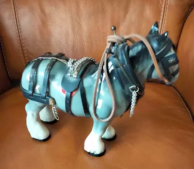 Buy Melba Ware Pottery Grey Black And White Horse With Some Tack • 30£