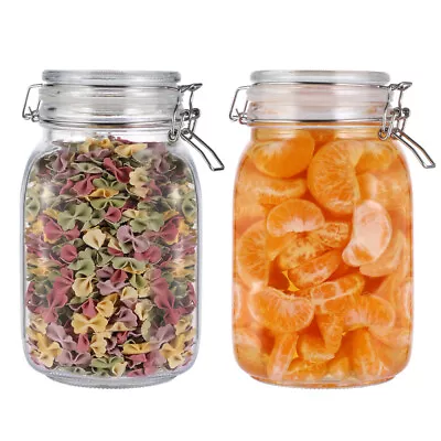 Buy  Storage Jars Tall Mason With Lids Airtight Storing Candy Seal • 38.69£