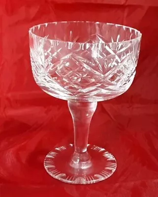 Buy   Vintage Hand Cut Crystal Art Deco Style Saucer Shaped Champagne Cocktail Glass • 12£
