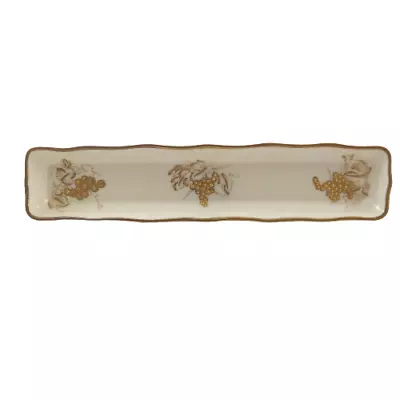 Buy Hammersley Rectangular Mint Tray White & Gilt Grape And Vine 8¼  X 1¾  Vintage • 25£