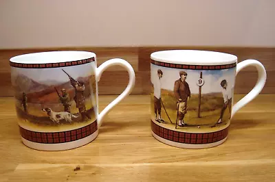 Buy 2X WEDGEWOOD BONE CHINA SPORTING MUGS - Shooting And Golf • 14£