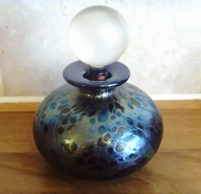 Buy Isle Of Wight Iridescent Glass Summer Fruits Perfume Bottle Gold Label On Base • 39.99£