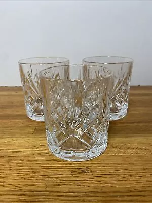 Buy Waterford Marquis Set Of 3 Maxwell Flat Tumbler Old Fashioned Whiskey Glasses • 32.57£