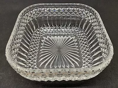 Buy Vintage Heavy Cut Glass Square Fruit Salad Bowl 8  • 16.50£