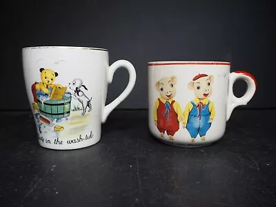 Buy Vintage Pinky N Perky & Sooty Mugs Keele Street Pottery • 11.99£