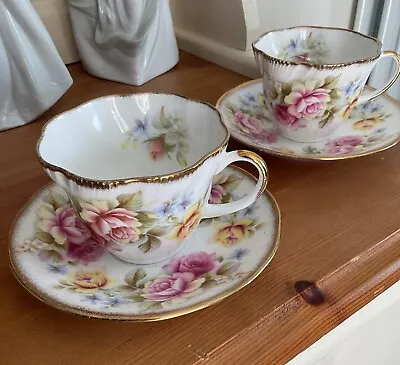 Buy Queens China. Pattern  English Charm. . 2 X. Cups & Saucers. Good Order.  • 20.50£