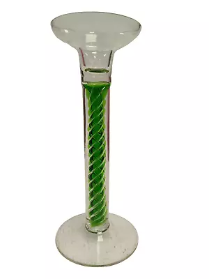 Buy Vintage Villeroy & Boch Green Spiral Stem Glass Candle Holder  Home Decor • 9.99£