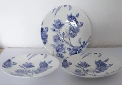 Buy Three Aynsley Saucers - Elizabeth Rose Blue Pattern  14 Cm • 3.49£