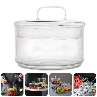 Buy  Prep Bowls Glass Salad With Lid Fruit Snack Storage Container Dessert Decorate • 8.78£