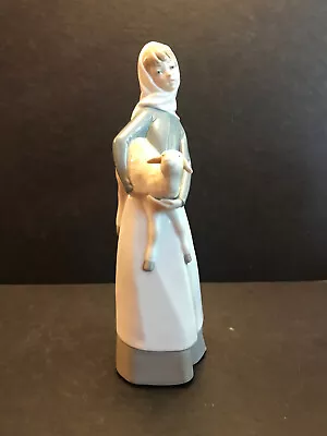 Buy Lladro Young Woman With Lamb Sheep #4584 Porcelain 11” Figurine • 41£