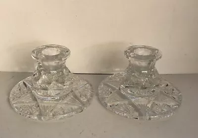 Buy Crystal Vintage Pair Of Candle Stick Holders • 28£