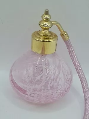 Buy Beautiful Vintage Pink Caithness Glass Patterned Perfume Atomizer Bottle • 19.99£