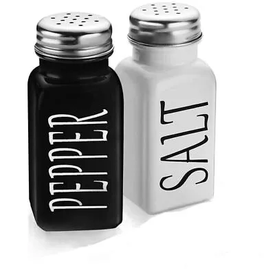 Buy 2 Pcs Salt And Pepper Pots Shakers Dispensers Condiment Pepper Glass Bottle GB • 5.55£