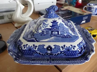 Buy Burleigh Ware Willow Lidded Tureen / Vegetable Dish • 10£