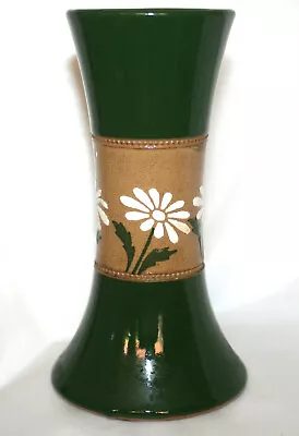 Buy Antique/Vintage Small - Mid-Sized Green Daisy Ware Stoneware Vase - Lovatts   • 17£