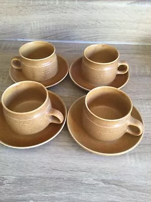 Buy 8 X Vintage / Retro 4 X Denby / Langley CANTERBURY 4 X Cups & 4 X Saucers • 8£