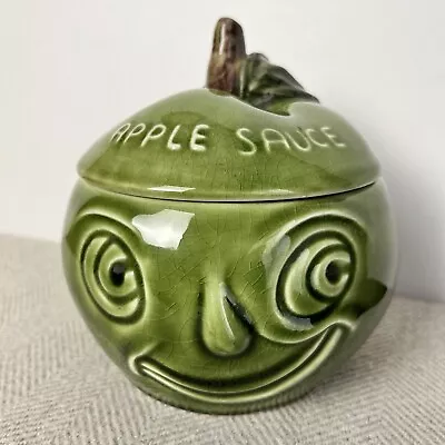 Buy Vintage SylvaC Apple Sauce Novelty Rosy Cheeks Face Pot No.4549 - 12cm X 12cm • 17.50£