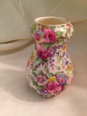 Buy Royal Winton Summertime Chintz Small Vase Height 9cm Antique Vintage • 20£