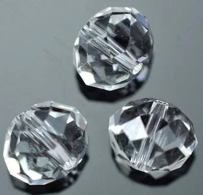 Buy Faceted Rondelle Crystal Glass Beads For Crafting 4mm 6mm 8mm 10mm 12mm • 2.29£