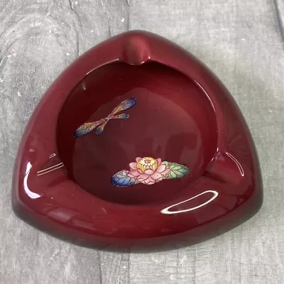 Buy Carlton Ware Rouge Royale Dragonfly & Water Lily Ashtray - Made In England • 18£