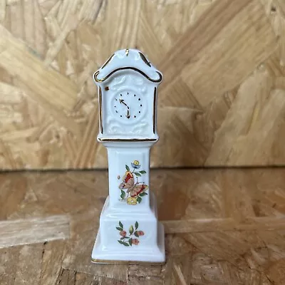 Buy Vintage Aynsley Cottage Garden Miniature Grand Father Clock Ornament 10cm • 4.99£