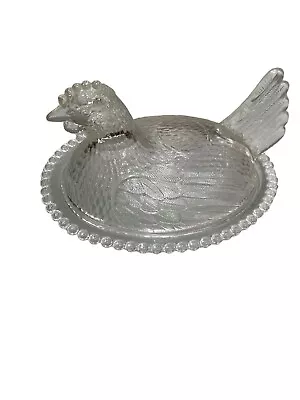 Buy Indiana Glass Crystal Glass Hen On A Nest Chicken Basket Candy Dish • 18.64£