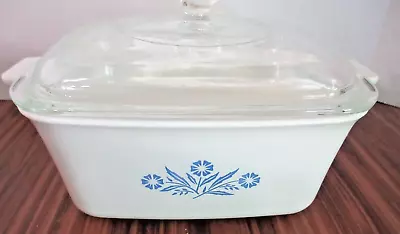 Buy CORNING P-4-B BLUE CORNFLOWER 1 1/2 Qt CASSEROLE With Lid • 12.12£