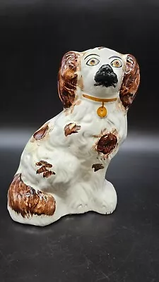 Buy Vintage Mantlepiece Spaniel Staffordshire Ceramic Wally Dogs Left • 44£