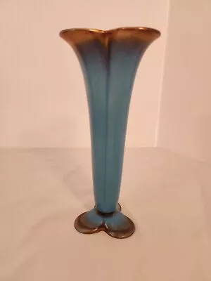 Buy Wein Keramos Blue Gold Tulip Vase 10  Vintage 1950's Austria Karamos 3305 • 23.75£