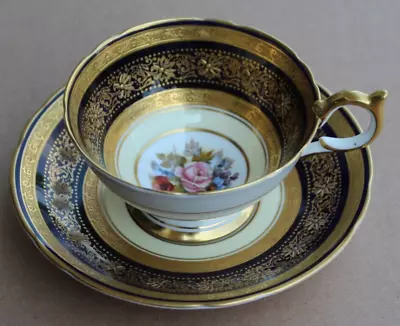 Buy Rare Aynsley England Signed Ja Bailey Teacup & Saucer Cabbage Rose Heavy Gold • 373.44£