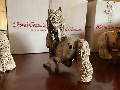 Buy Cheval Ceramics My Last 3 Pot Belly Ponies, Spaghetti Mane And Tail. Some Crazin • 85£