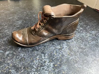 Buy Vintage Tony Boots Studio Pottery Boot - Handmade - Leather Look Pottery • 15.34£