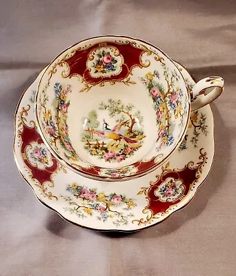 Buy Vintage EB Foley Teacup Saucer England Broadway 2652 Chelsea Bird Bone China MCM • 37.28£