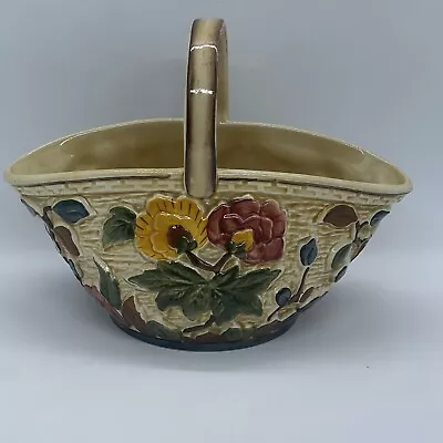 Buy H.J. Wood Staffordshire Indian Tree Hand Painted 581/4 Floral Basket Vintage • 15£