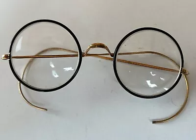 Buy Vintage 1940's Round Frame Eyeglasses With Case. • 19.42£