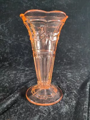 Buy Vintage Art Deco Pink Glass Vase • 13£