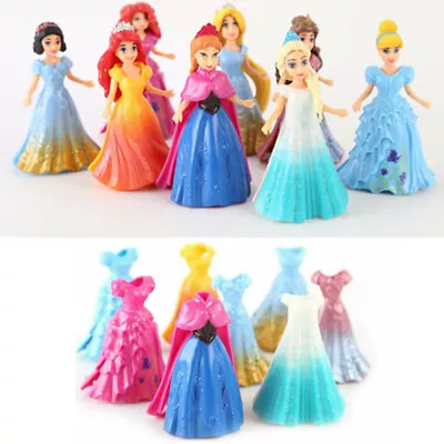 Buy UK 8pcs Set Princess Action Figures Changed Dress Doll Toys Kids Boys Girls Gift • 12.11£