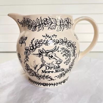 Buy Emma Bridgewater Dairy Drink More Milk Happy Cow Jug Pitcher 1.5 Pt. 2000 • 85£