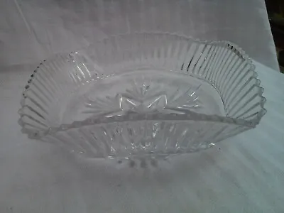 Buy Clear Glass Square Moulded Snack Food Serving Table Bowl Dish Cut Glass Style • 6.95£