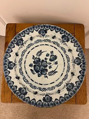 Buy Early 18th Century English/Bristol Delft 34.5cm Blue & White Charger • 72.50£