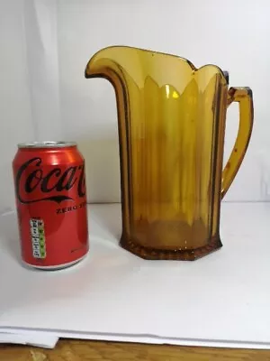 Buy Vintage Amber Glass Jug With Handle. 2.7 Pints.  • 27£