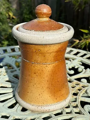 Buy Salt Soda Glaze Studio Pottery Ceramic Soda Fired Lidded Jar - No Makers Marks • 45£